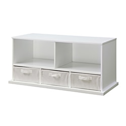 Badger Basket's White Shelf Storage Cubby with Removable Baskets