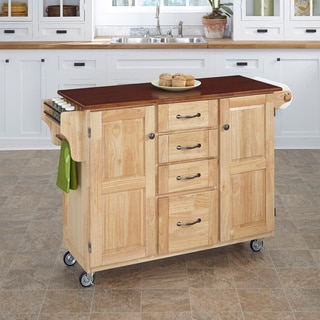 Home Styles Natural Finish with Cherry Top Create-a-Cart