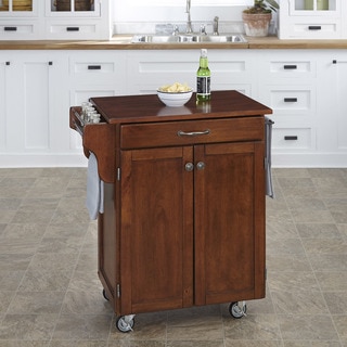 Home Styles Cuisine Cart Cherry Finish with Cherry Top