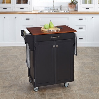 Black Finish Cherry Top Cuisine Cart by Home Styles
