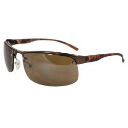 Men's Brown Semi-Rimless Sunglasses