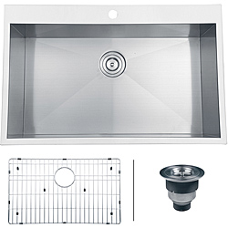 Ruvati 16-gauge Stainless Steel 33-inch Single Bowl Overmount Kitchen Sink