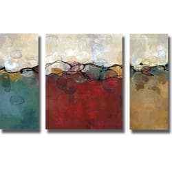 Laurie Maitland 'Retro Jewels' 3-piece Canvas Art Set