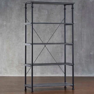Myra Vintage Industrial Modern Rustic 40-inch Bookcase by TRIBECCA HOME