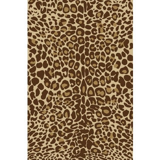 Animal Prints Leopard Gold Non-Skid Area Rug (3'3 x 5'3)