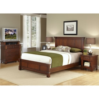 Home Styles The Aspen Collection Queen Bed, Media Chest, & Night Stand