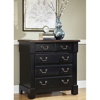 The Aspen Collection Rustic Cherry and Black Drawer Chest by Home Styles