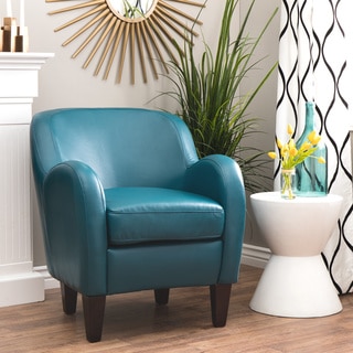 Bedford Turquoise Bonded Leather Tub Chair