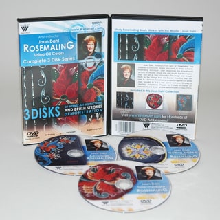 Weber Dahl DVD 3 Disc complete Series with Rosemaling Oil Painting 3 Hour Includes 3290, 3291, 3292 DVDs