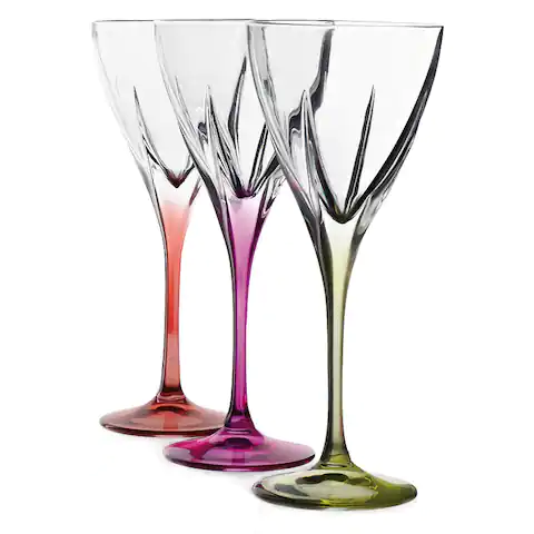 Lorren Home Trend Logic Multicolor Wine Goblets (Set of 6)