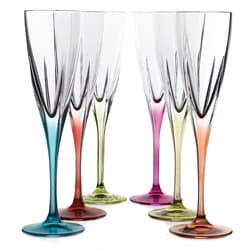 Logic Multicolor Champagne Glasses (Set of 6)