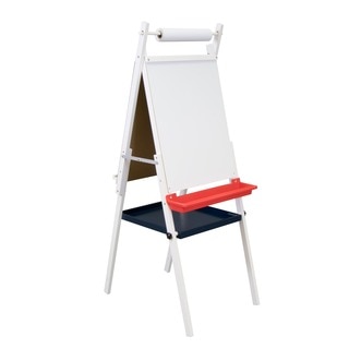 Studio Designs Kid's White Foldable Dual-sided Easel With Storage Tray