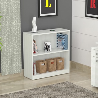 Inval Laricina White 2-shelf Desk Bookcase
