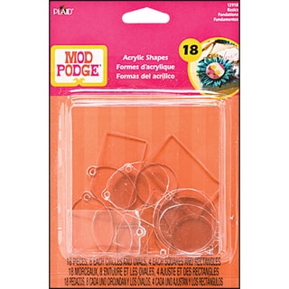Plaid Mod Podge 3-D Shapes Basics Flat and Charms 18/Package