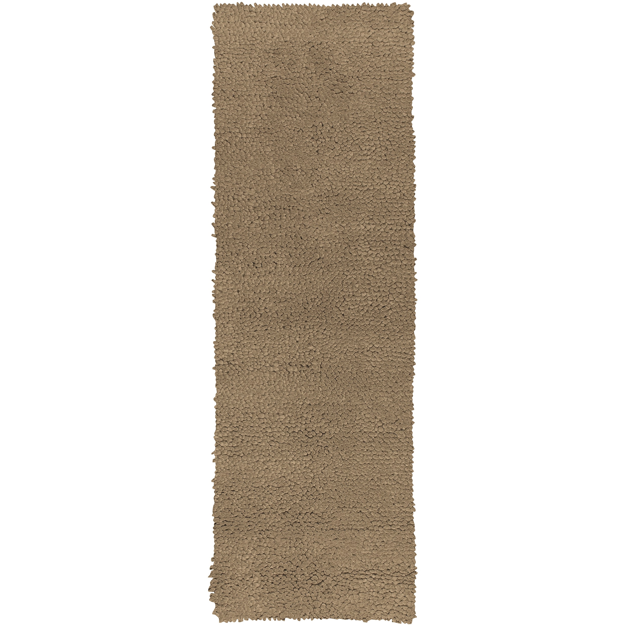 Hand-woven Ault Tan Wool Rug (4' x 10')