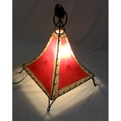 Red Moroccan Argana Floor Lamp (Morocco)