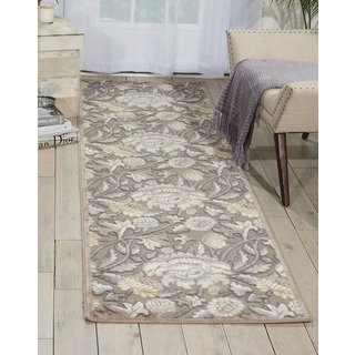 Nourison Graphic Illusions Floral Grey Rug (2'3 x 8')