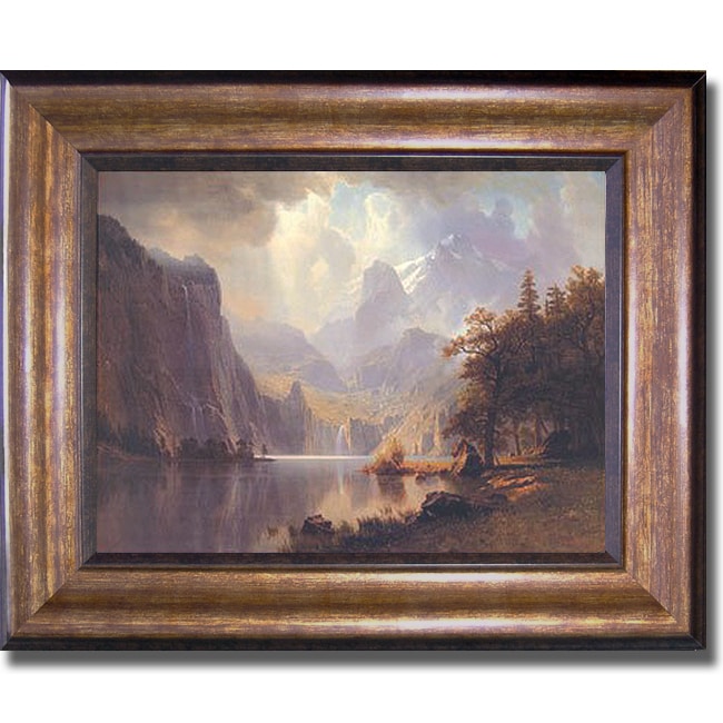 Albert Bierstadt 'In the Mountains' Framed Canvas Art