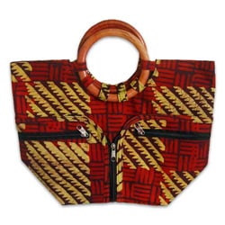 Cotton Handcrafted 'African Forest' Batik Handbag (Ghana)