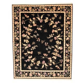 Herat Oriental Sino Hand-knotted Aubusson Wool & Silk Rug (8' x 10')