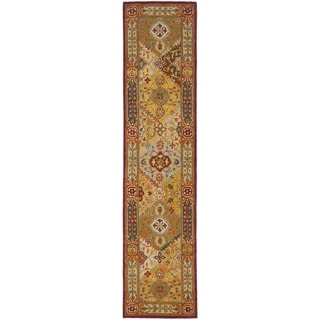 Safavieh Handmade Heritage Traditional Bakhtiari Multi/ Red Wool Rug (2'3 x 22')
