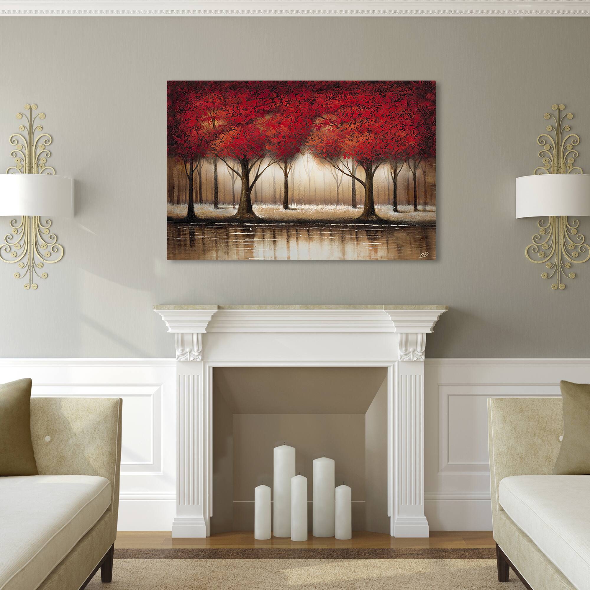 Gracewood Hollow Rio 'Parade of Red Trees' Canvas Art