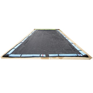 Blue Wave Rectangular Rugged Mesh In Ground Winter Pool Cover