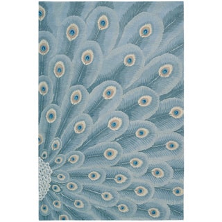 Nourison Hand-tufted Moda Blue Peacock Rug (8' x 11')