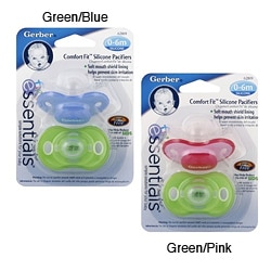 NUK Gerber First Essentials Comfort Fit Silicone Pacifier Size 1 (Pack of 2)