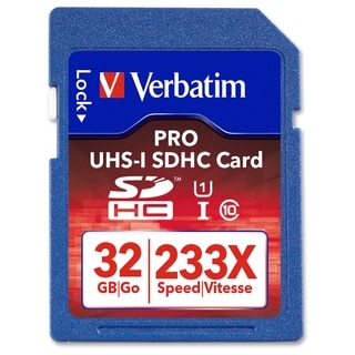 Verbatim 32GB 233X Pro SDHC Pro Memory Card, UHS-1 Class 10