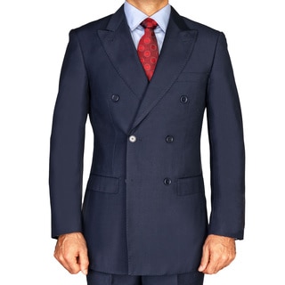 Men's Navy Blue Double Breasted Suit