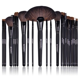 SHANY Studio Quality Natural Cosmetic Brush Set with Leather Pouch (24 Count)