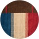 Safavieh Handmade Himalaya Red/ Multicolored Stripe Wool Gabbeh Rug