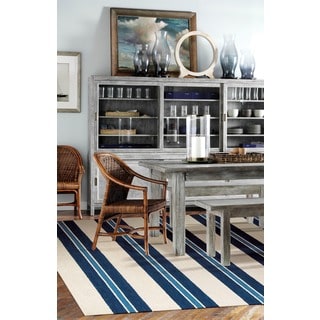 Barclay Butera Oxford Awning Stripe Area Rug by Nourison (5'3 x 7'5)