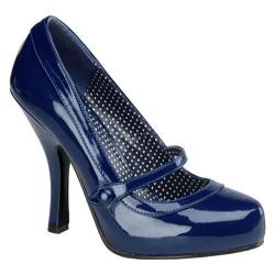 Women's Pin Up Cutiepie 02 Navy Blue Patent Leather