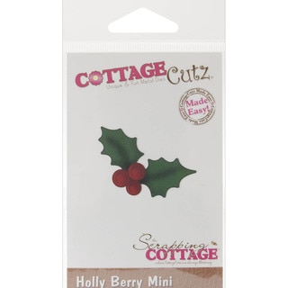 CottageCutz Mini Die 1.75"X1.75"-Holly Berry Made Easy