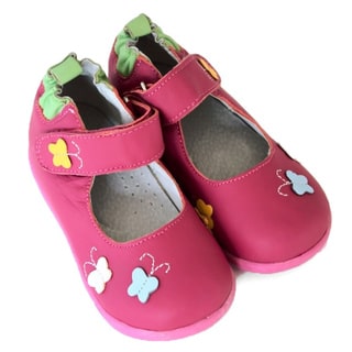Papush Girl's Pink Butterflies Shoes
