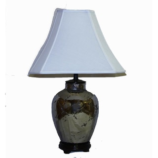 Crown Lighting 1-light Ceramic Textured Silver Table Lamp