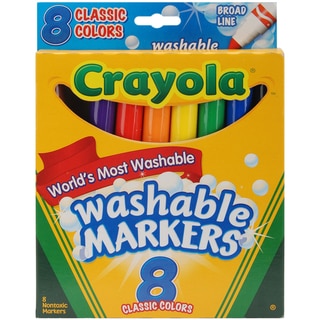 Crayola Broad-Line Nontoxic Washable Markers (Pack of Eight)
