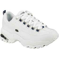 Women's Skechers Energy 3 Premium White Leather/Navy Trim (WNV)