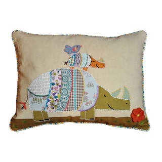 Cottage Home Rhino Decorative Throw Pillow