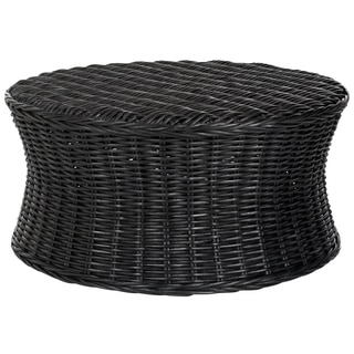 Safavieh Ruxton Storage Black Wicker Coffee Table