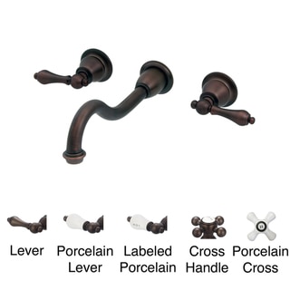 Water Creation Elegant Spout Wall Mount Vessel/Lavatory Faucet in Oil Rubbed Bronze Finish