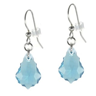 Jewelry by Dawn Sterling Silver Aquamarine Crystal Baroque Earrings