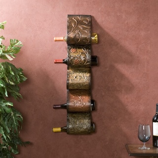 Upton Home Valorian Metal Wall Mount Wine Rack Sculpture