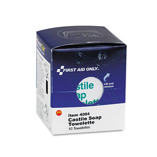 First Aid Only Castile Soap Towelettes (Box of 10)