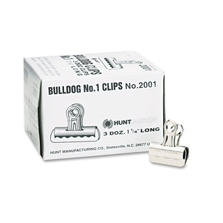 X-ACTO 1.25 x 7/16-inch Small Steel Bulldog Clips (Pack of 2)