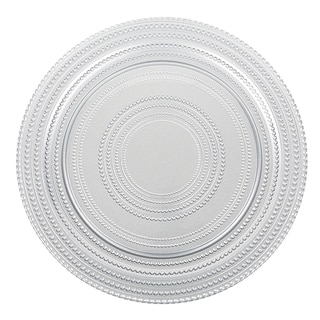 'Dot' 4-piece Silver Charger Plate Set