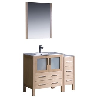 Fresca Torino 42-inch Light Oak Modern Bathroom Vanity with Side Cabinet and Undermount Sink