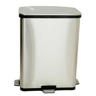 iTouchless 13 Gallon Stainless Steel Step-Sensors Trash Can